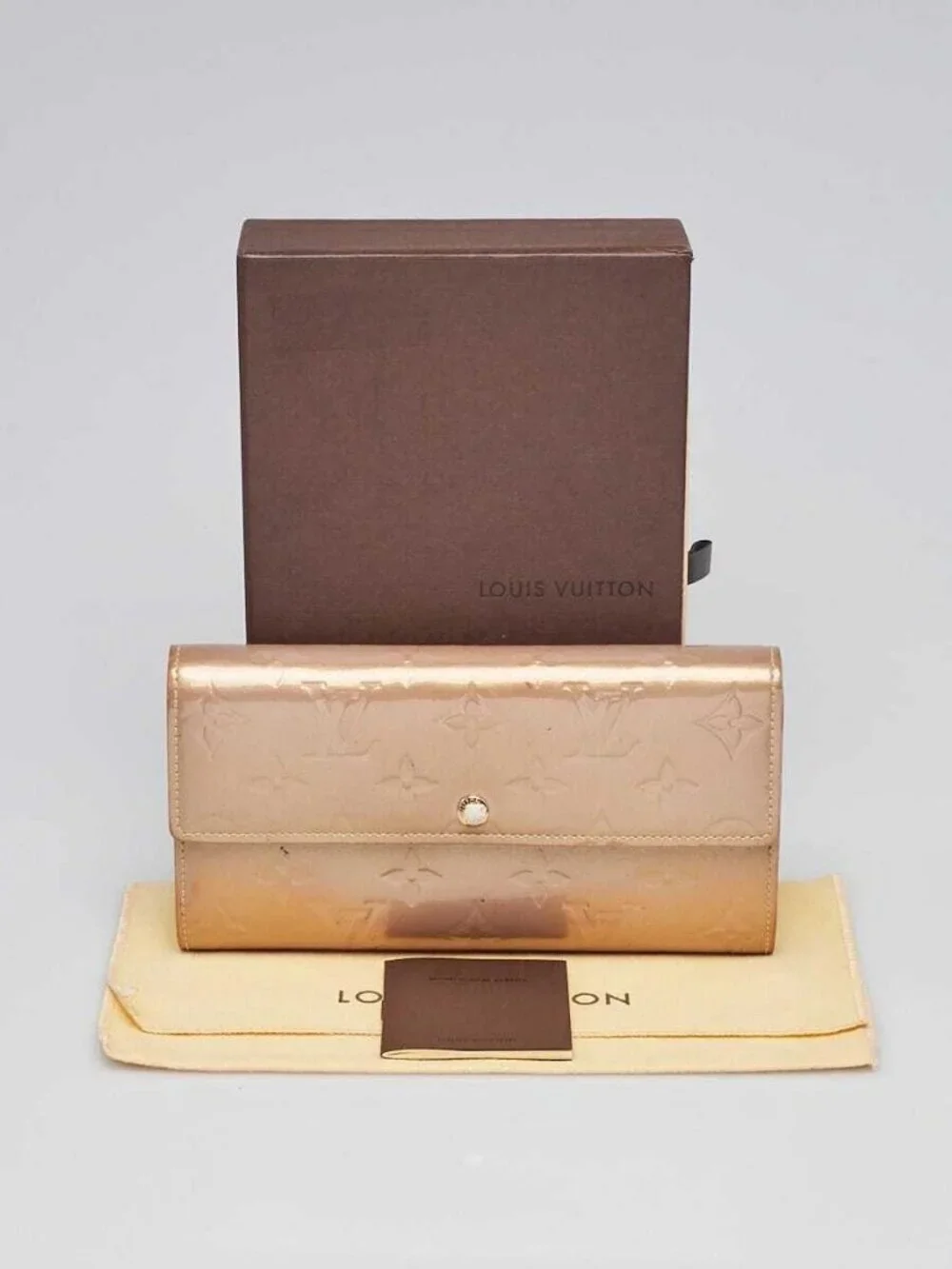 Louis Vuitton Gold Monogram Vernis Sarah Wallet
